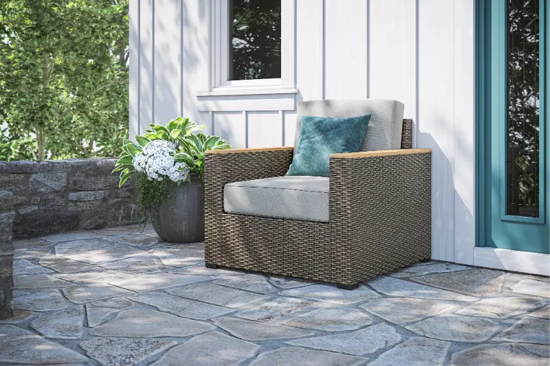 Boca Raton Gray Outdoor Arm Chair