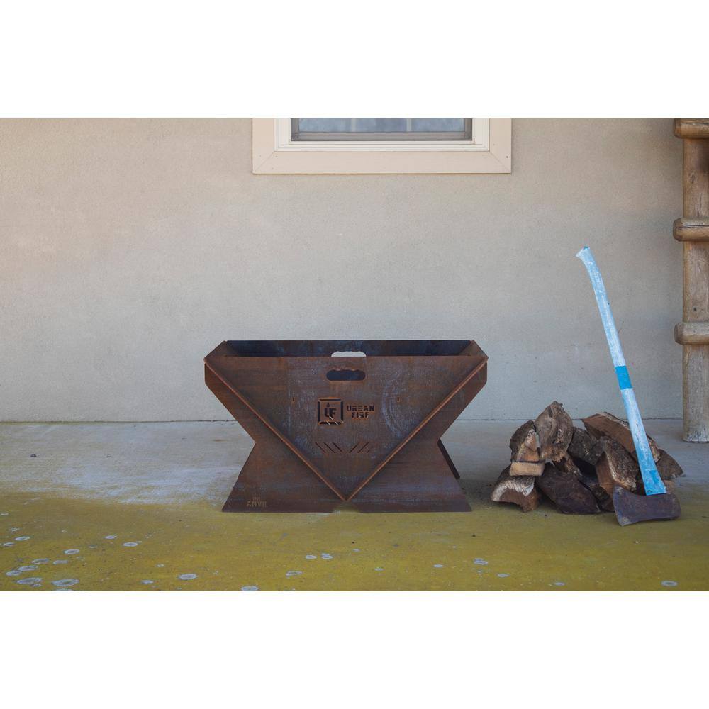 URBAN FIRE Anvil 18 in. H Corten Steel Fire Pit AFP-GR