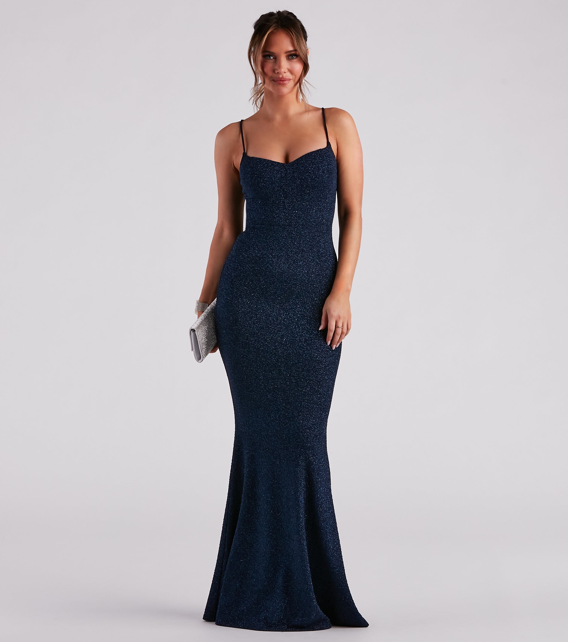 Ainsley Glittering Evening Gown