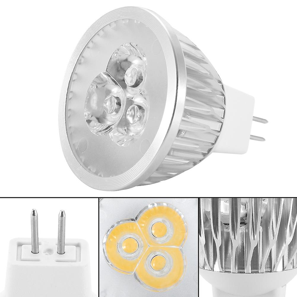 12V MR16 3W LED Light Bulb Aluminum Decorating Lamp Warm for Home Restaurant Hotel Bar