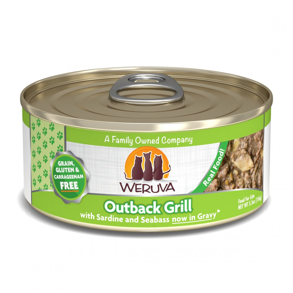 Weruva Outback Grill With Sardine  Seabass in Gravy Canned Cat Food