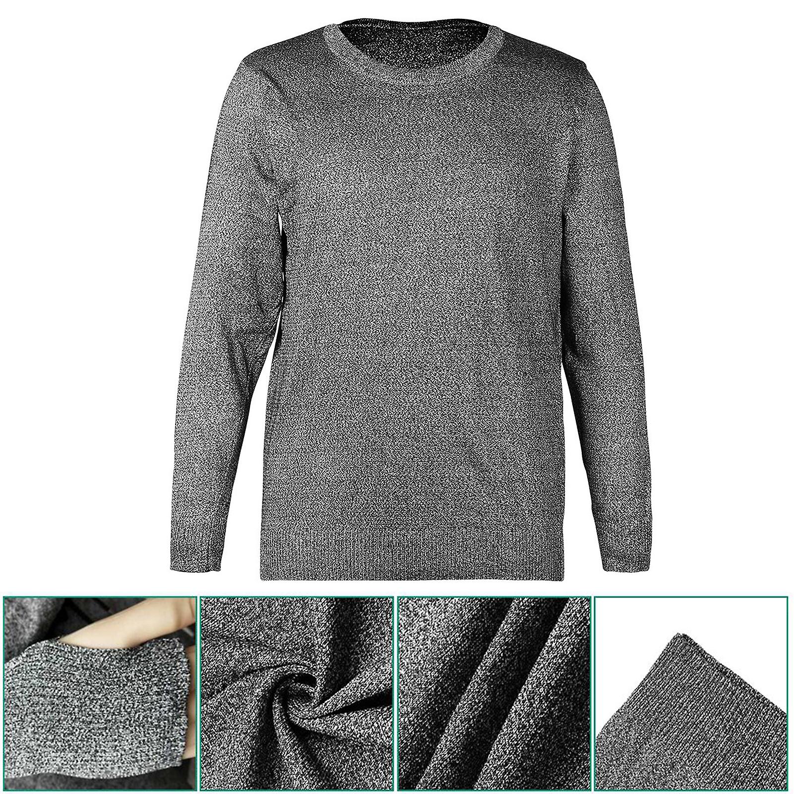 Cut Resistant Anti Slash Clothes Level 5 Protective Equipment Round Neck Long Sleeve Xl (73cm)