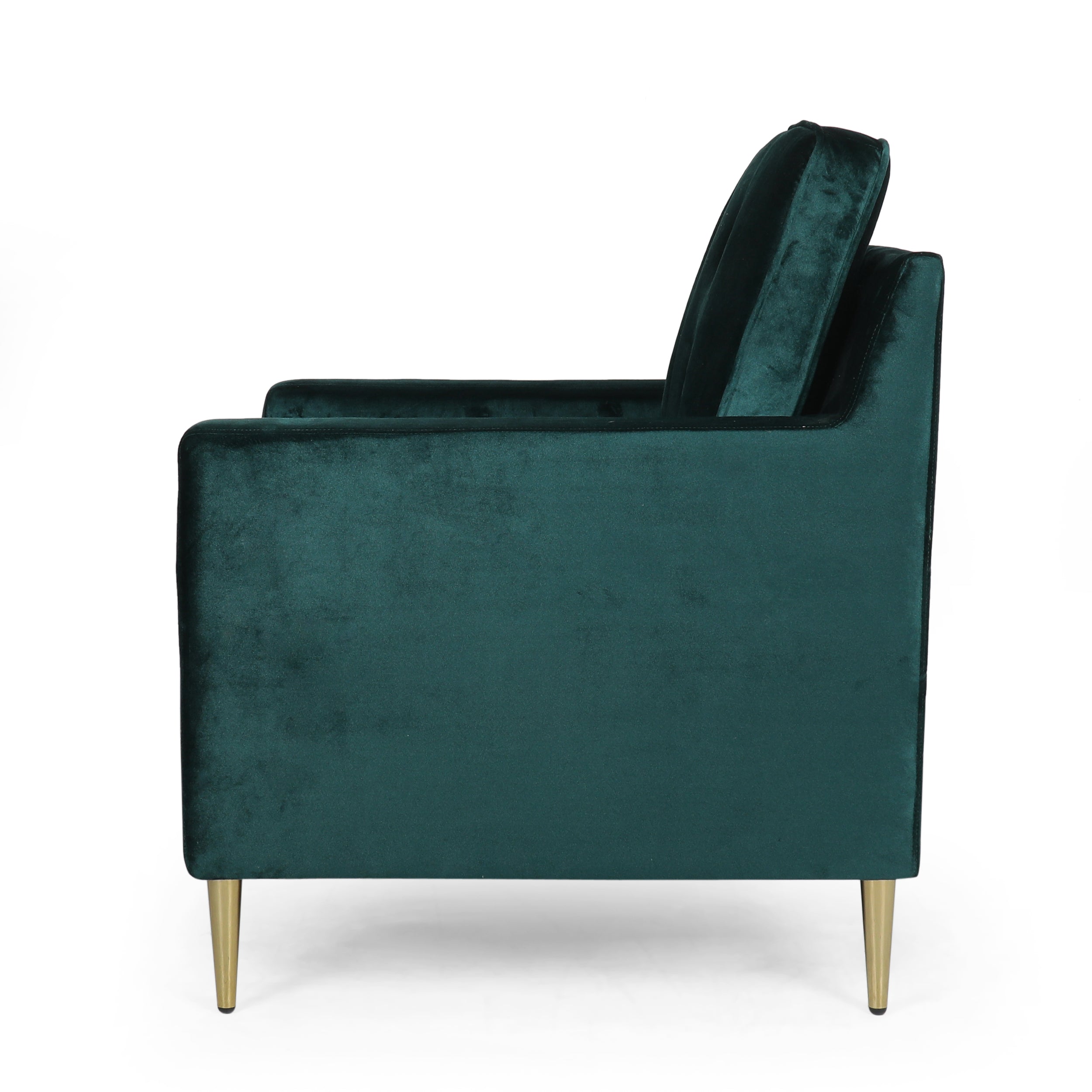 Taylea Modern Glam Tufted Velvet Club Chair