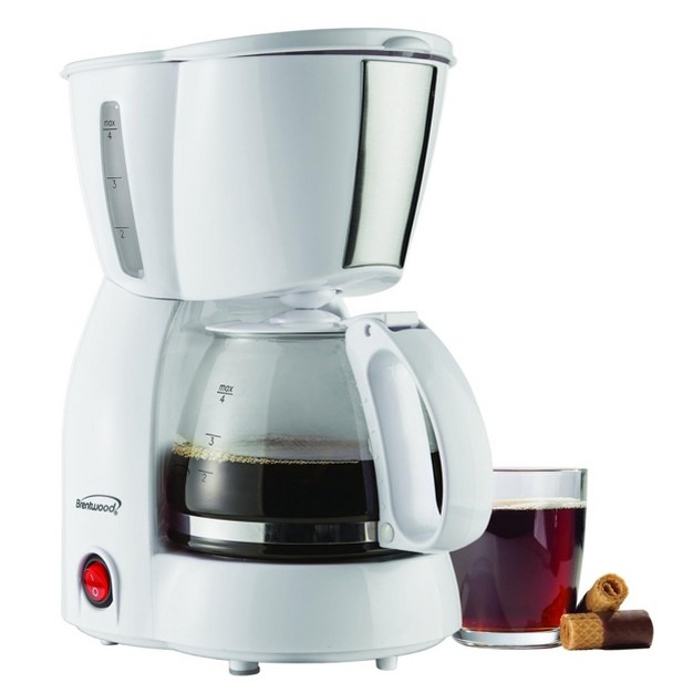 Brentwood 4 Cup Coffee Maker White