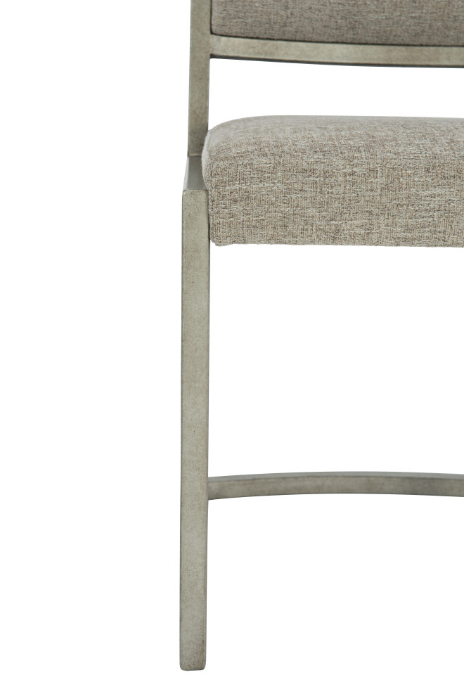 Bernhardt Loft Ames Metal Side Chair  Glazed Silver   Farmhouse   Dining Chairs   by HedgeApple  Houzz