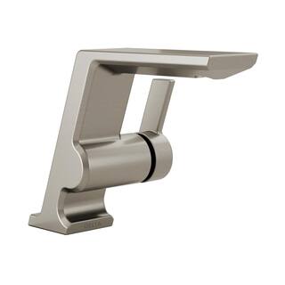 Delta Pivotal Single Handle Single Hole Bathroom Faucet in Lumicoat Stainless 599-SS-PR-LPU-DST