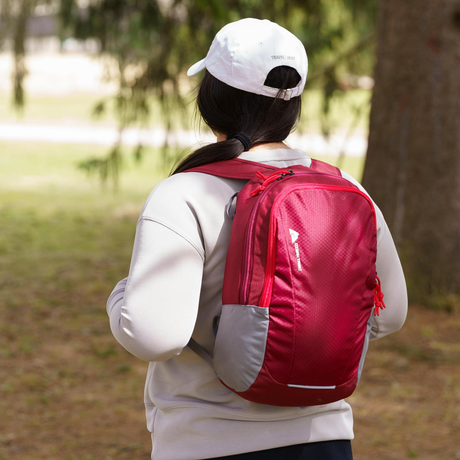 Ozark Trail 2in1 Family Pack 35 Liter Hiking Backpack with Detachable 15 Liter Daypack Red  Crowdfused