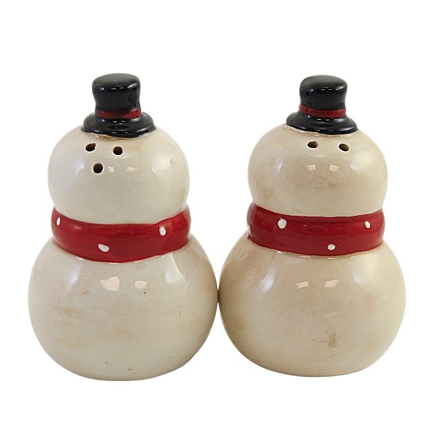 Tabletop Nostalgic Snowman One Salt And Pepper Set 3 75 Inches Christmas Johanna Parker Y5494 Dolomite Off white