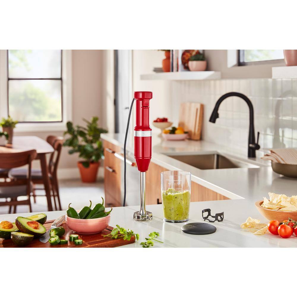 KitchenAid Variable Speed Empire Red Corded Hand Blender KHBV53ER