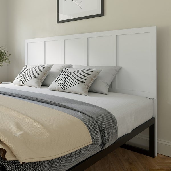 Contemporary Paneled Wooden Headboard Only - - 37780525