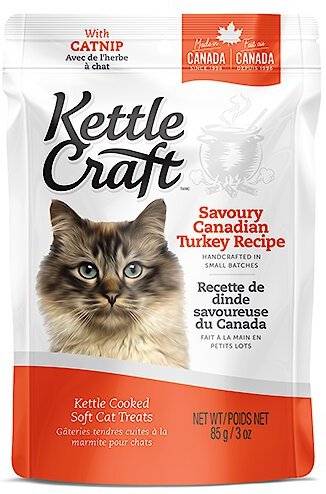 Kettle Craft Savoury Canadian Turkey Recipe Cat Treats， 3-oz bag