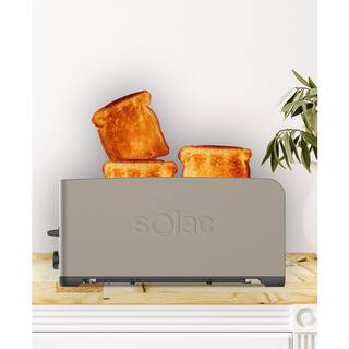 SOLAC 4-Slice Stainless Steel Toaster Extra Wide Slots 1300-Wat S6012D