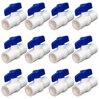 Everbilt 12 in. x 12 in. x 3 in. PVC Schedule 40 Slip x Slip Ball Valve Pro Pack (12-Pack) PVCBV1212JR