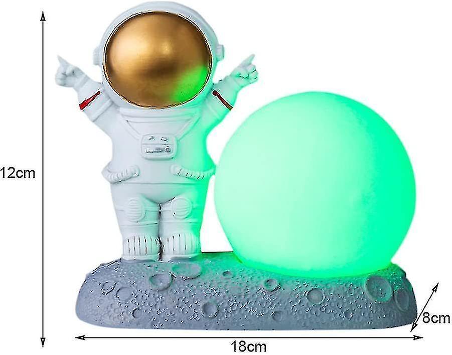 Creative Astronaut Night Light - Decorative Bedside Lamp - Moon - Desk Decoration - For Kids Room，(g