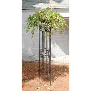 Achla Designs Modern Garden Square-on-Squares Pylon Trellis 70 in. Tall Graphite Powder Coat Finish PYL-25