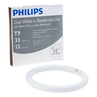 Philips 32-Watt 12 in. Linear T9 Fluorescent Tube Light Bulb Cool White (4100K) Circline (1-Pack) 391177