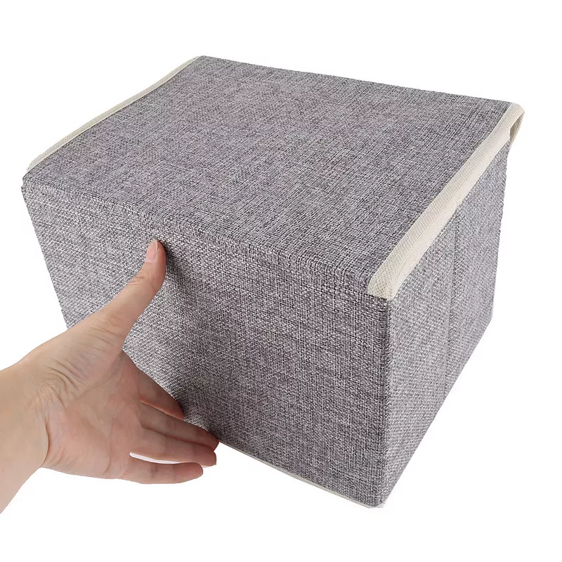 Household Cotton Linen Towel Socks Book Holder Storage Box Organizer