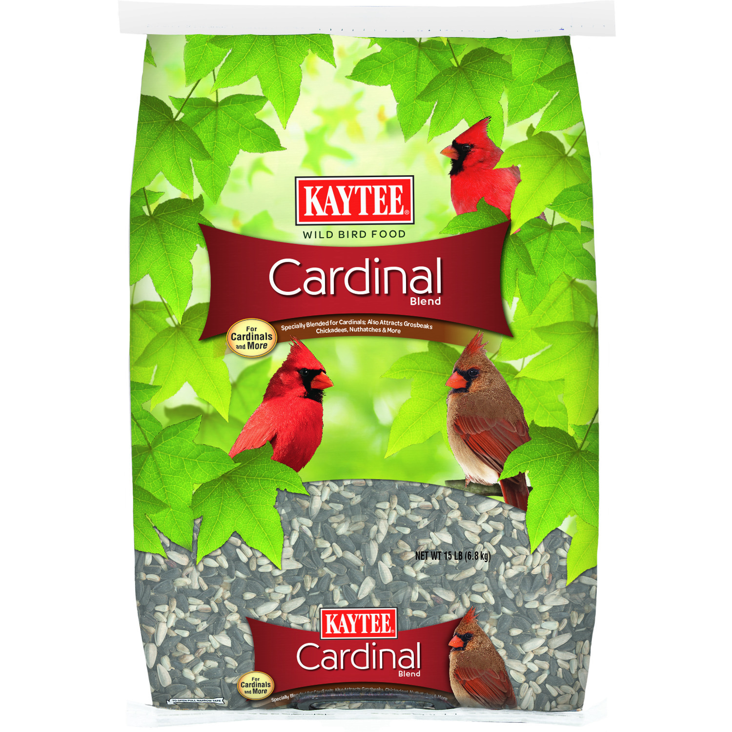 Kaytee Cardinal Black Oil Sunflower Seed Wild Bird Food 15 lb