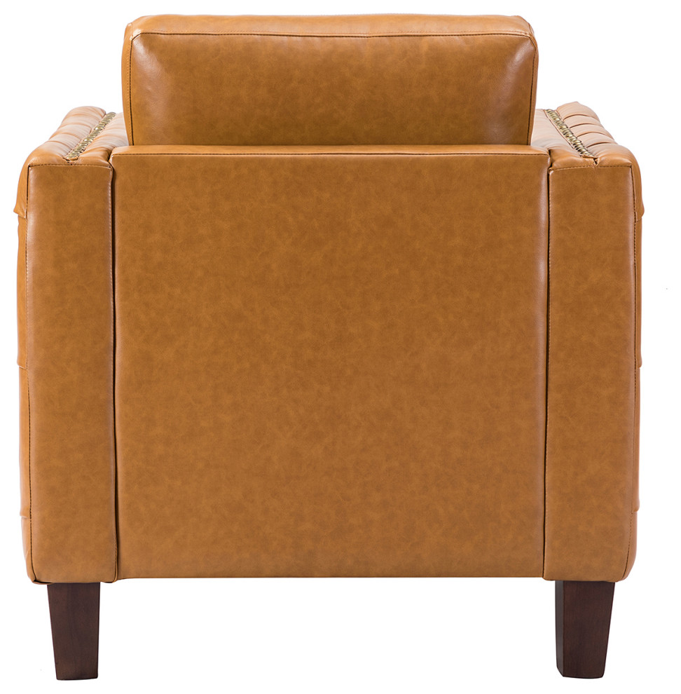 Wooden Upholstered Classic Club Chair  Set of 2   Transitional   Armchairs And Accent Chairs   by Karat Home  Houzz