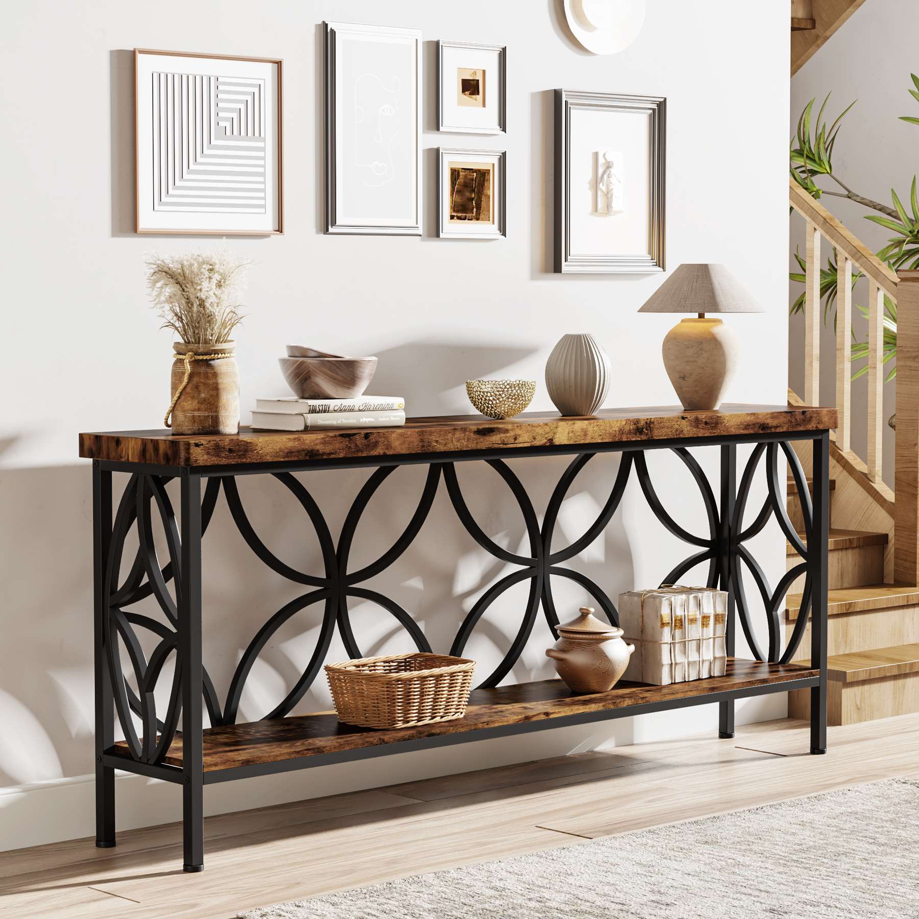 2-Tier Console Table, 70.9