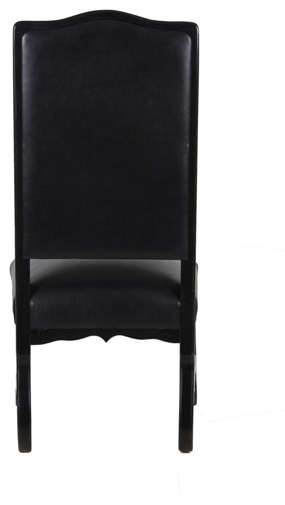 Classic Dining Chair  Black Leather  Set of 5   Traditional   Dining Chairs   by John Proffitt Home  Houzz