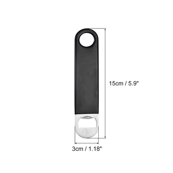 2pcs Stainless Steel Flat Beer Bottle Opener for Bar Use