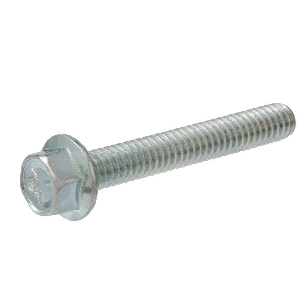 Everbilt M10-1.25 x 50 mm Zinc Metric Flange Bolt (2-Pieces) 36608