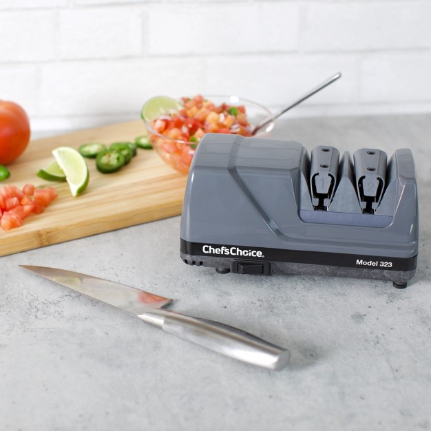 Chefschoice Model 323 Commercial Electric Knife Sharpener 2 stage 20 degree Dizor In Gray 0323000