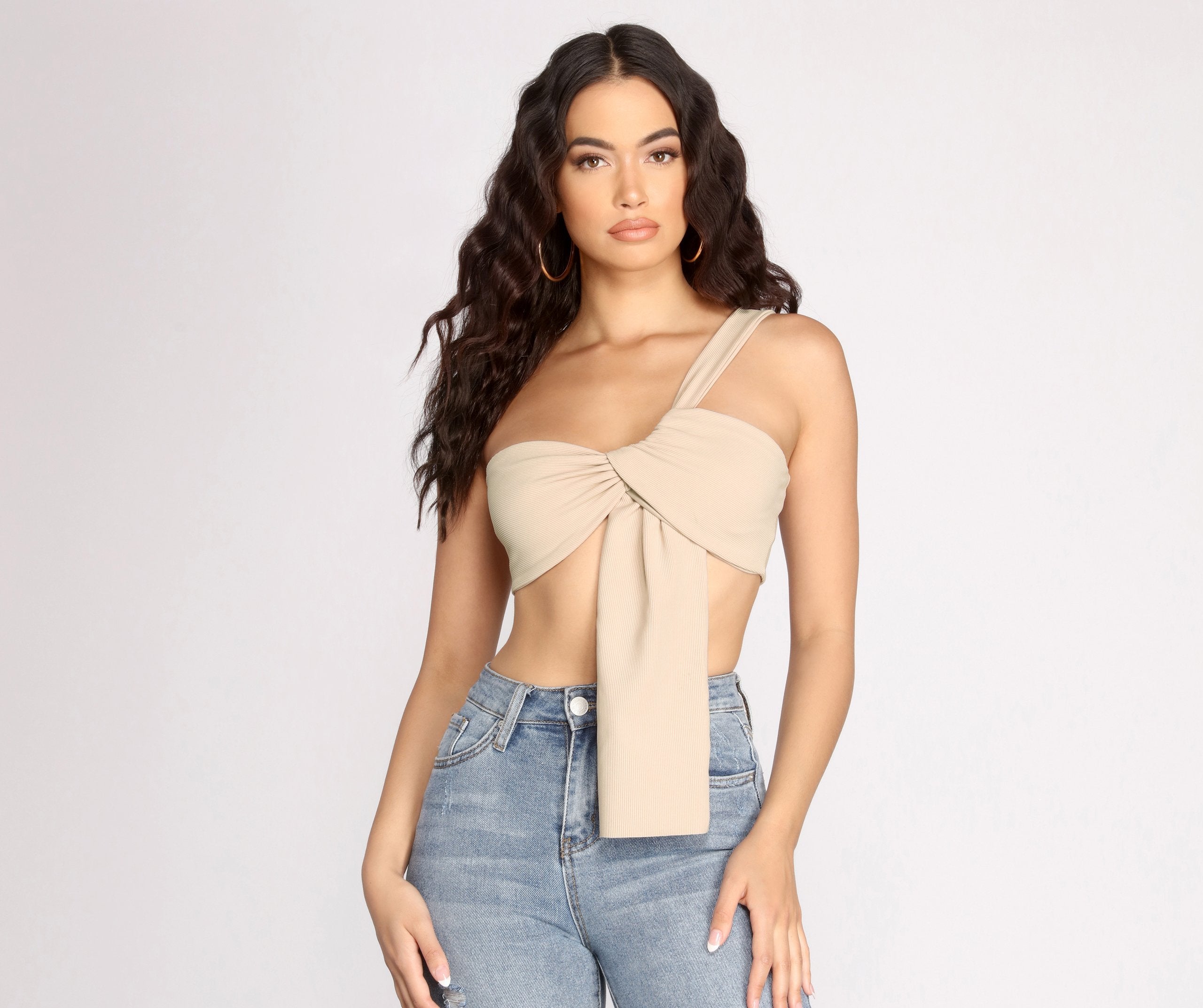 Major Babe One Shoulder Crop Top