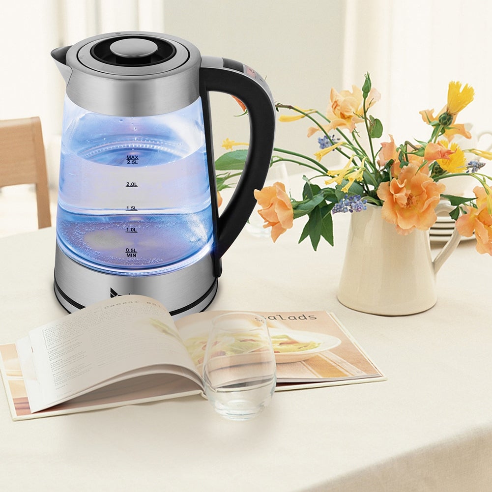 2.2L Electric Stainless Steel Kettle， with Blue Light