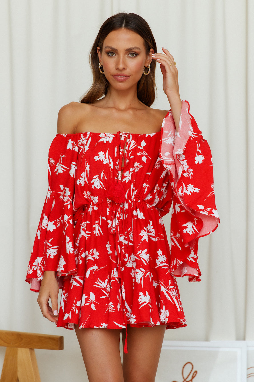 Secret Jewel Romper Red