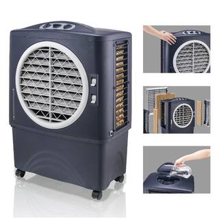 Honeywell 1062 CFM 3-Speed Outdoor Rated Portable Evaporative Cooler(Swamp Cooler) for 610 sq. ft. with GFCI Cord CO48PM