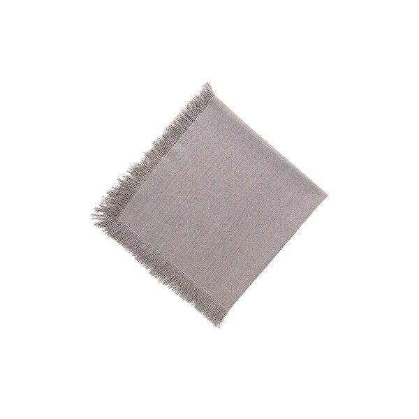 Briella Fringed Gray Napkin Set of 6