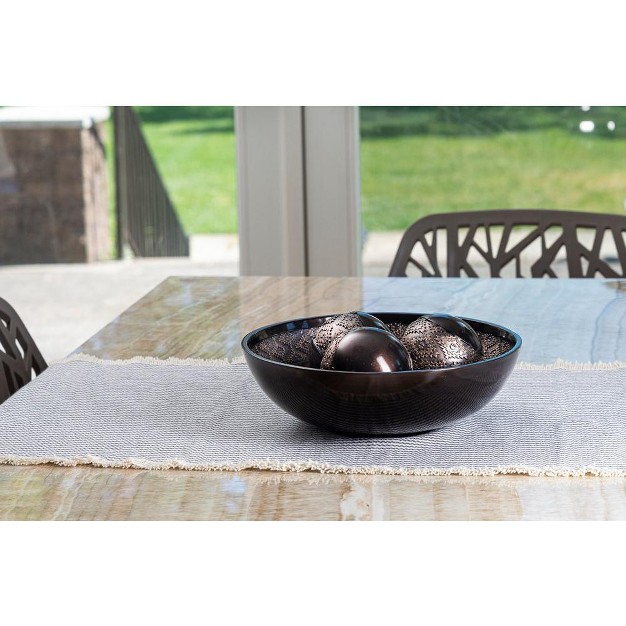 Creative Scents Dublin Dish With 3 Orbs Brown