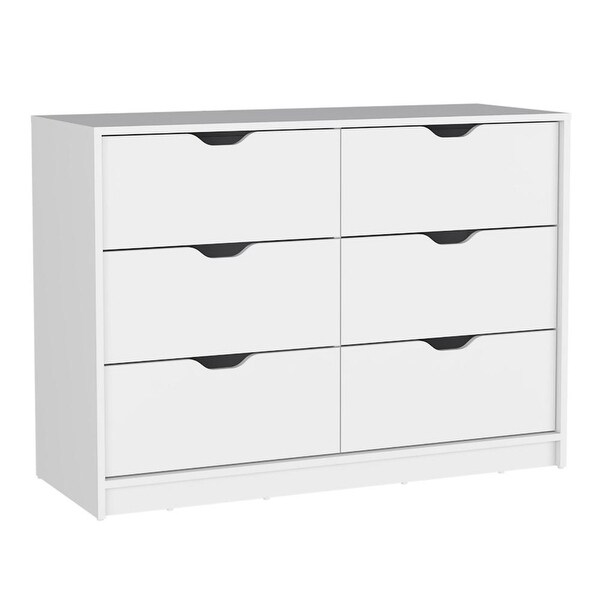 4 Drawers Dresser; 2 Cabinets -White， Suitable for Bedroom， Living Room， Dining Room， Items Storage Helper - - 37776943