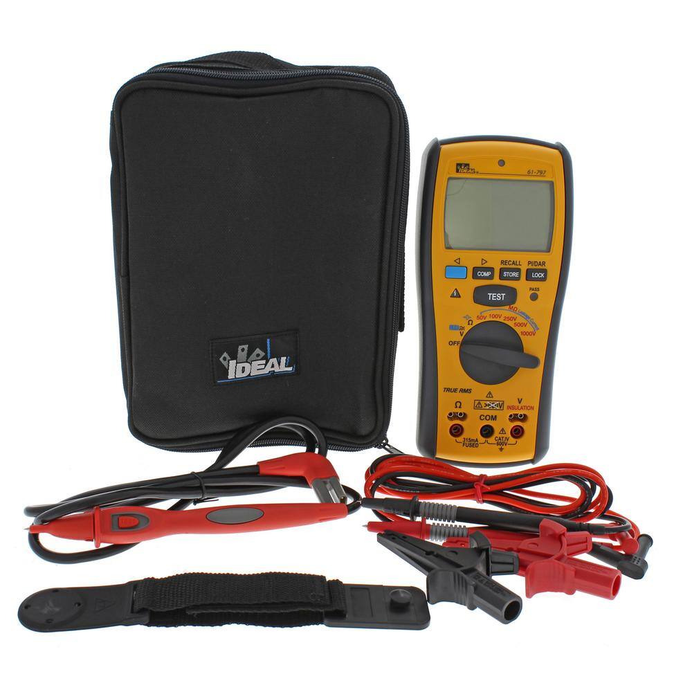 IDEAL Digital Insulation Meter with PI DAR Remote Probe 61-797