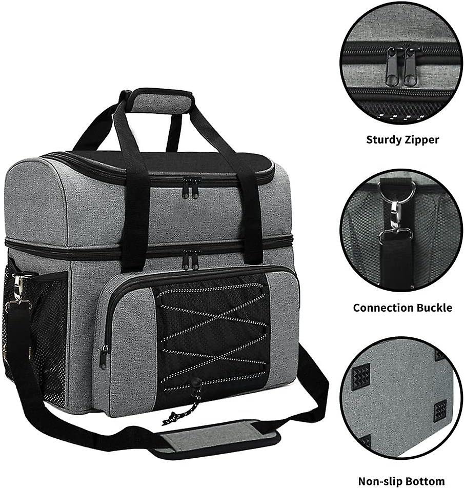 Bowling Bag and Padded Divider for Double Ball Pair of Bowling Shoes