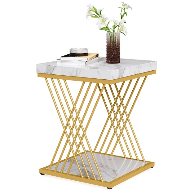 Tribesigns 2 tier End Table Square Side Table