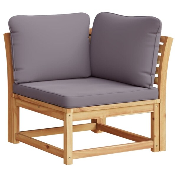 vidaXL Patio Sofa with Cushions 2Seater Outdoor Loveseat Solid Wood Acacia