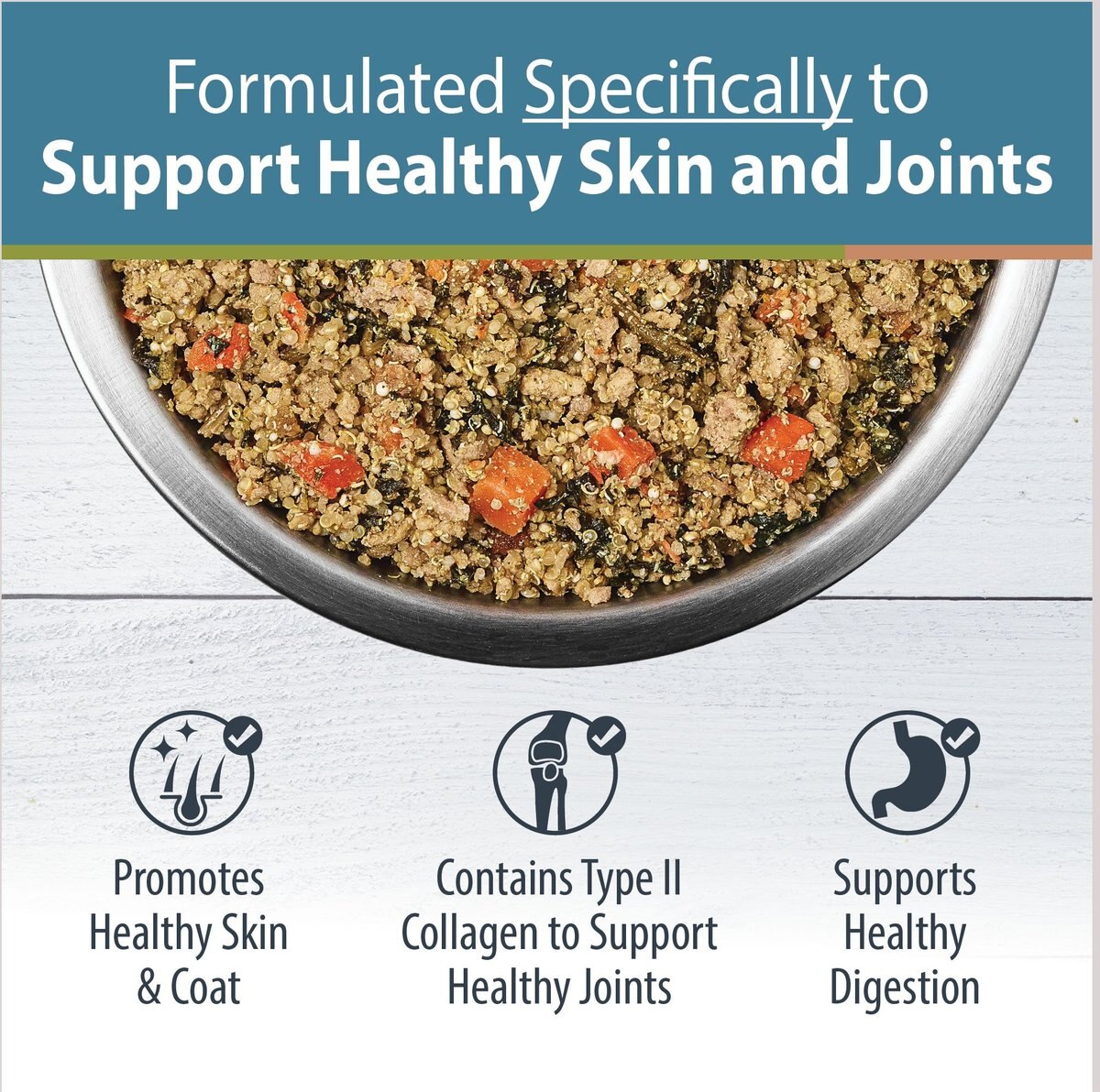 JustFoodForDogs Joint and Skin Support Recipe Frozen Human-Grade Fresh Dog Food