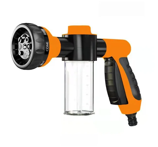 Garden Home Portable Garden Water Pipe Car Wash Water Gun 8 Features Plastic Gram Adjustment Sprinkler High Pressure Foam Water