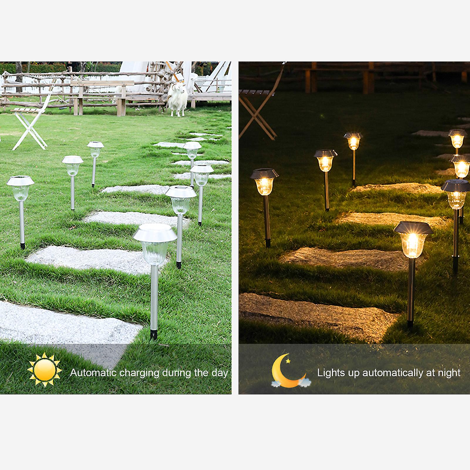 2pcs Led Solar Stake Lights Outdoor Lawn Lights Lighting Control Waterproof In-ground Landscape Lamp For Wedding Party Yard Walkway Patio Decoration L