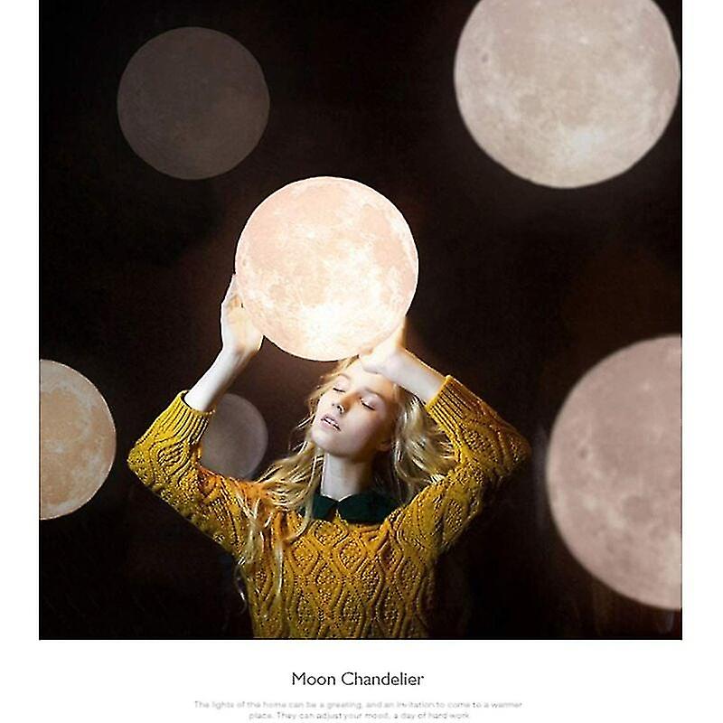 3d Moon Chandelier-moon Ceiling Chandelier Moon Ceiling Light Planet Pendant Light Fixture Moon Restaurant Bar Home Children's Room Led Chandelier(bul