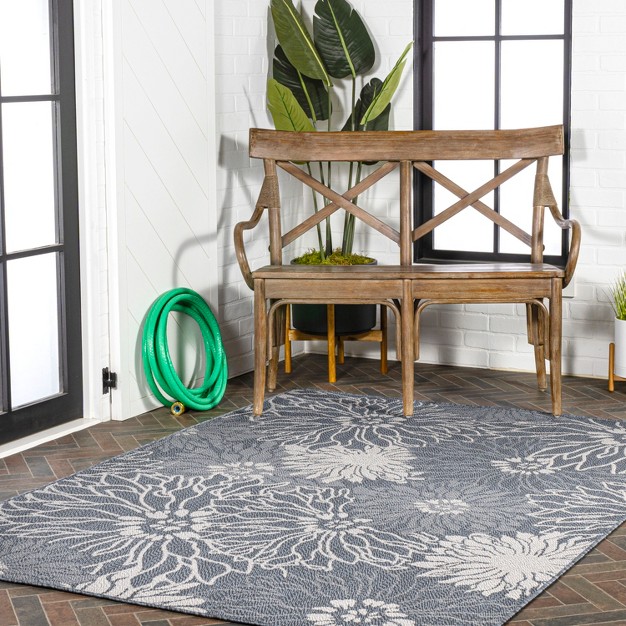 Bahamas Modern All over Floral Indoor outdoor Area Rug Jonathan Y