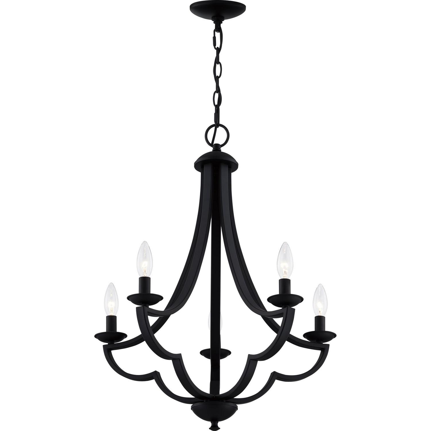 Ashley Harbour Northridge 5-Light Matte Black Chandelier