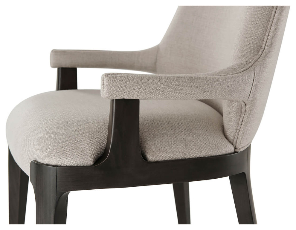 Modern Upholstered Dining Armchair   Midcentury   Dining Chairs   by English Georgian America  Houzz