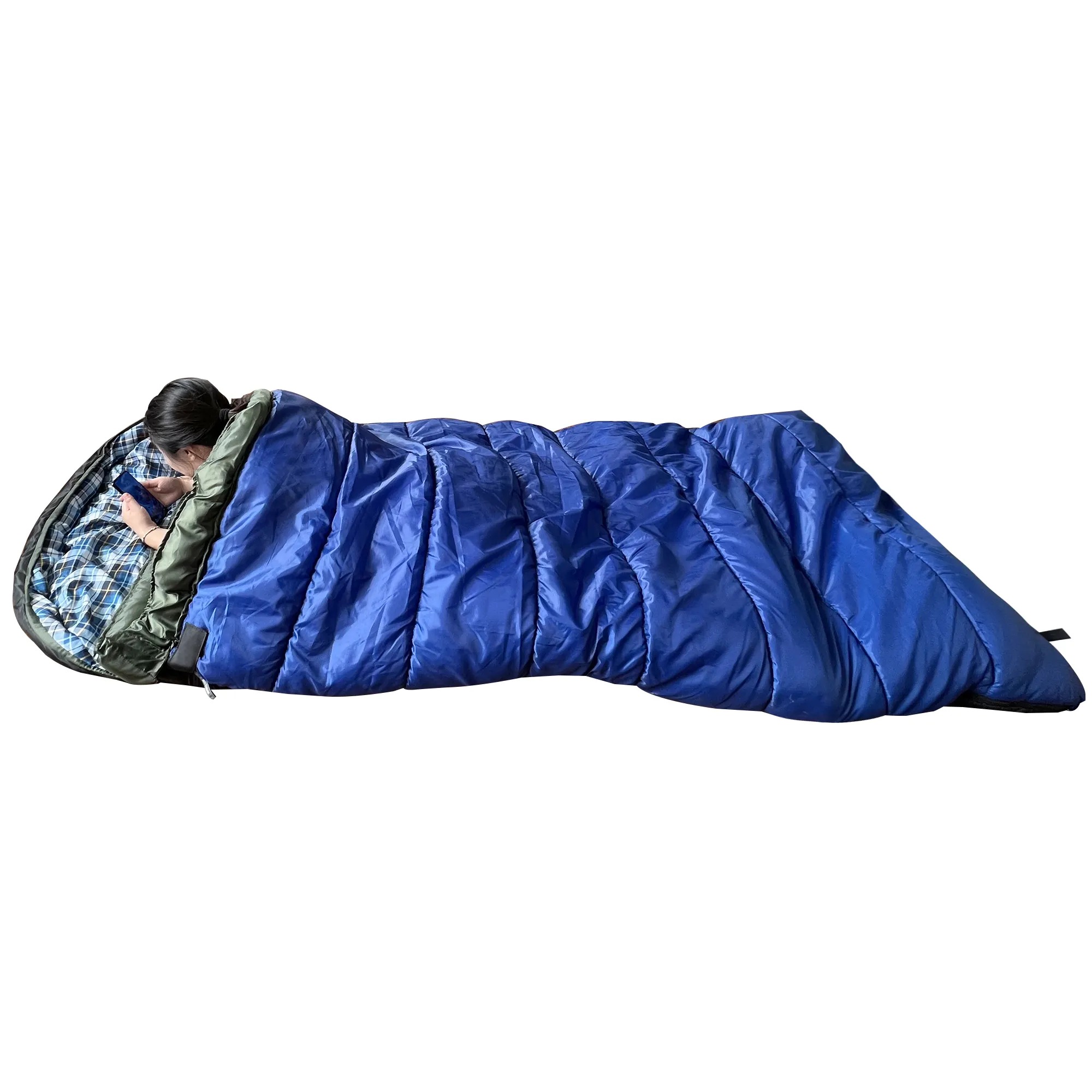 Mydays Outdoor Waterproof Windproof Coldproof Warm Custom Mountain Pass Plaid Stitching Camping Sleeping Bag for Picnic Hiking