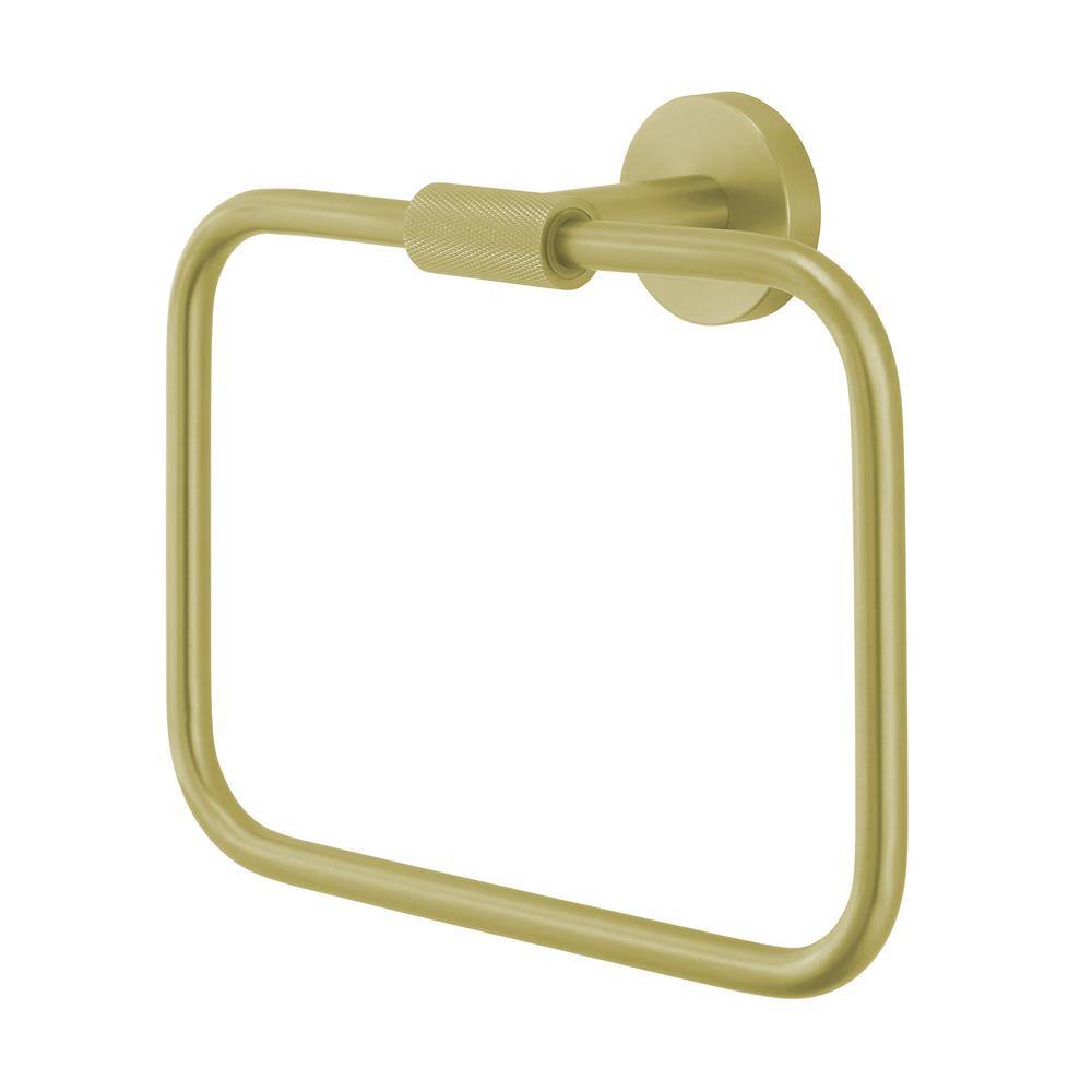 Swiss Madison Avallon Wall Mounted Towel Ring in Brushed Gold SM-TR00BG