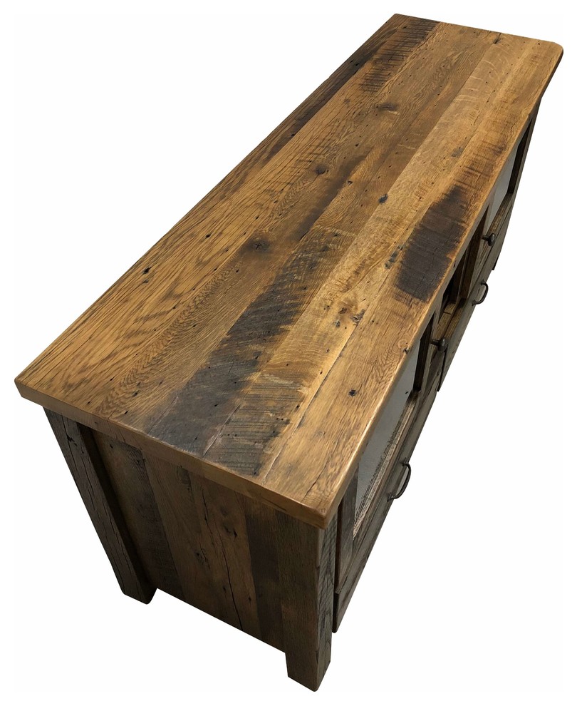 Foxfield Reclaimed Entertainment Center   Rustic   Entertainment Centers And Tv Stands   by Rustic Red Door Company  Houzz