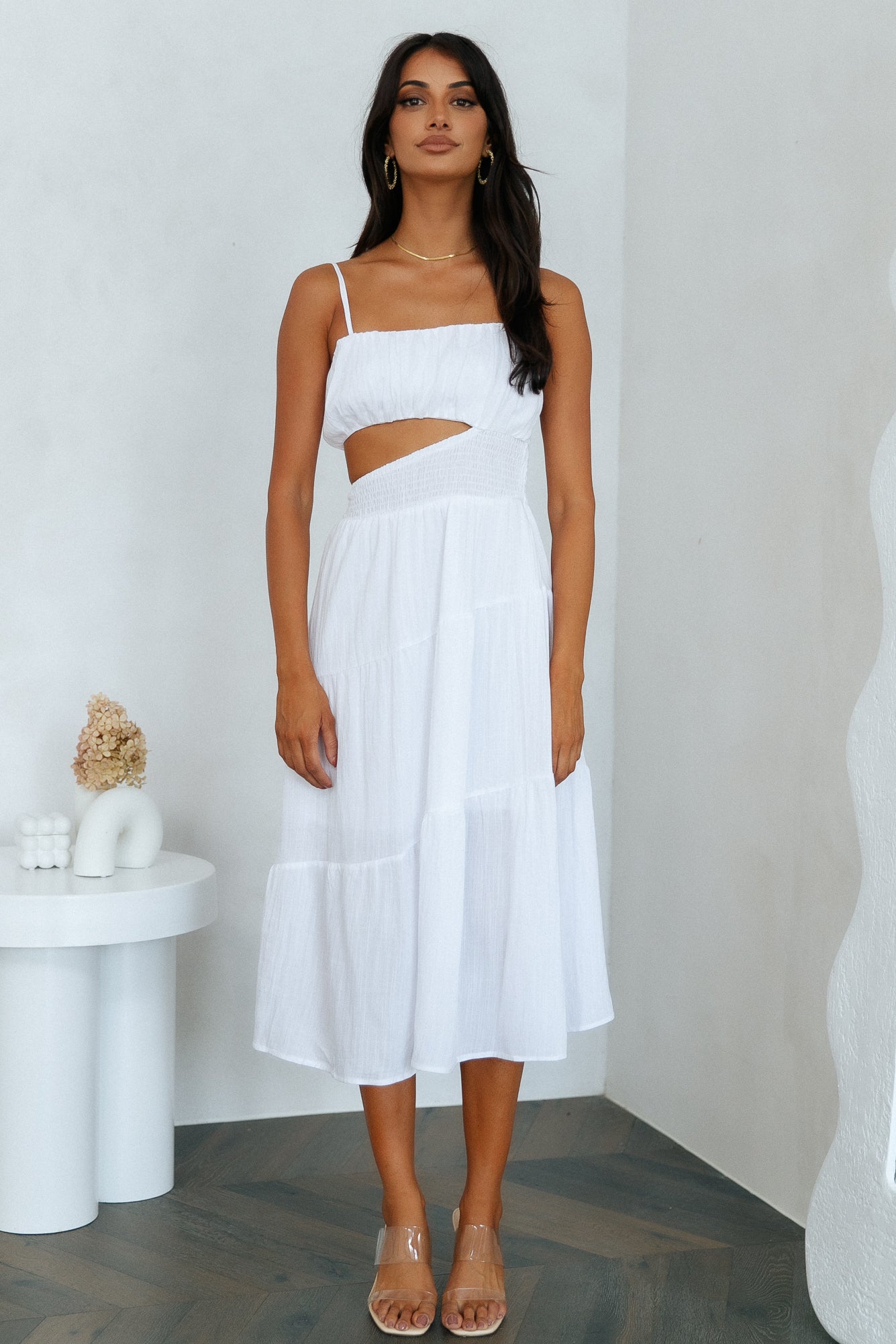 So Ready Midi Dress White